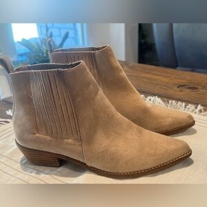 BEAST FASHION Camel Suede Ankle Boots